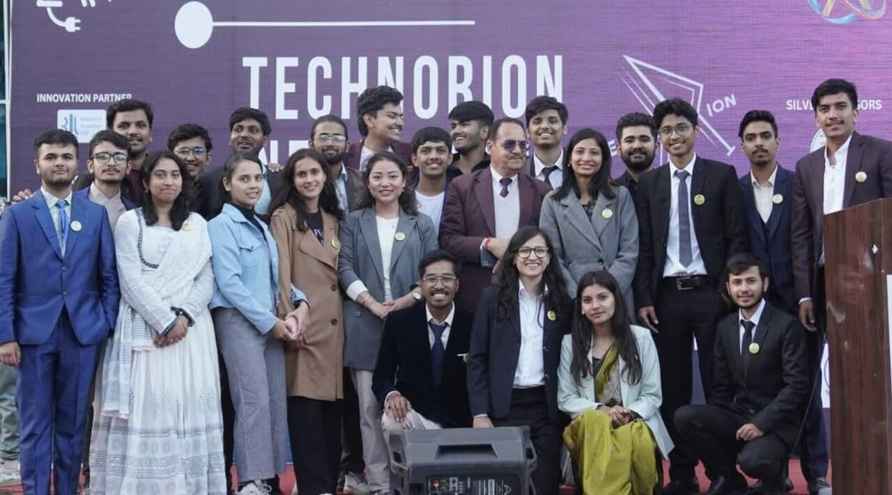 Group photo with the Technorion Nepal team on stage