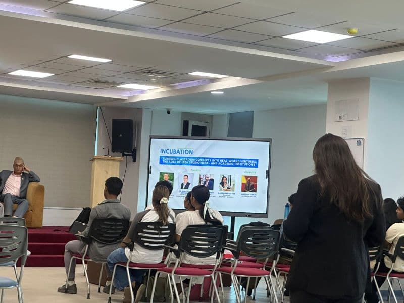 On a panel discussing turning classroom concepts into real-world ventures