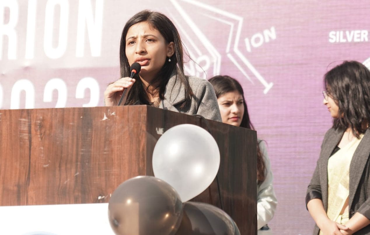 Speaking on stage at Technorion Nepal
